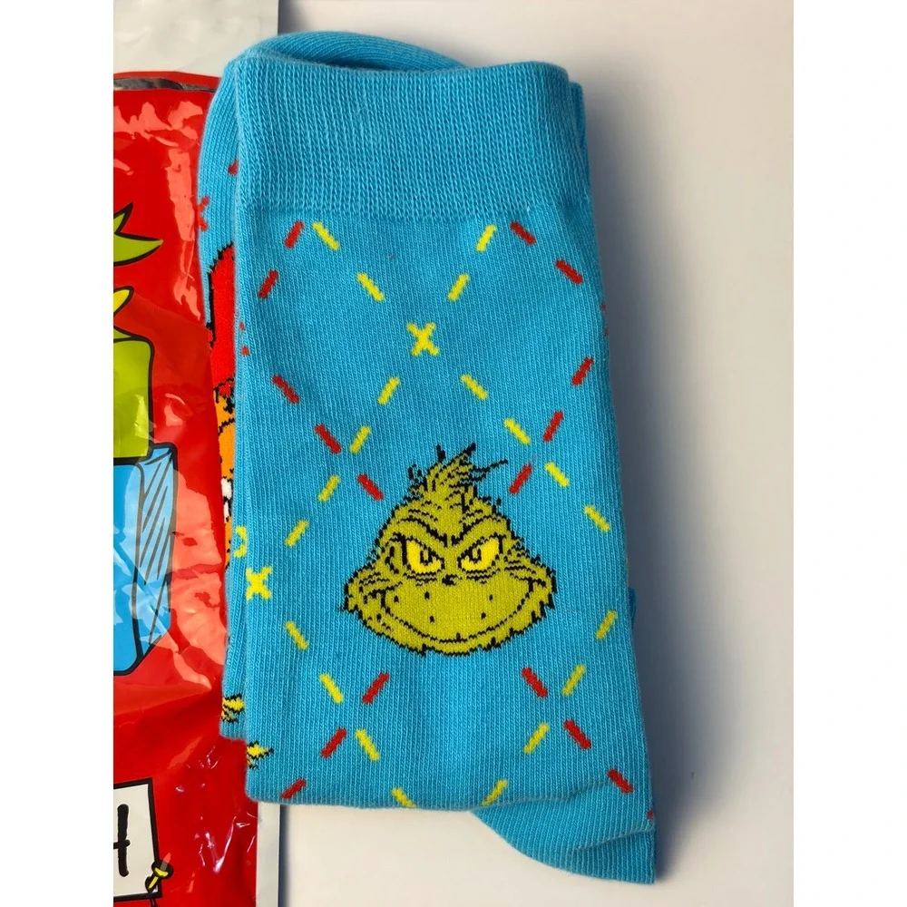 2025 McDonald's Grinch Socks Christmas Adult Happy Meal - #3 Blue